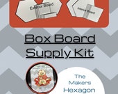 BOX BOARD Supply Kit for Makers Hexagon Sewing Box 22 Cut Board Pieces Cording, Cord Lock and Elastic Included with Board