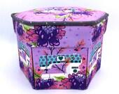 Tula Pink Homemade, Fabric Covered Sewing Box, Pedal to the Metal, Needlework Kit, Etui, Gift for Quilters, Needlework Box, Hexagon Box