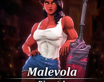 Malevola (Dispatch) | 3d Printed Resin Figure | -Fan Art-