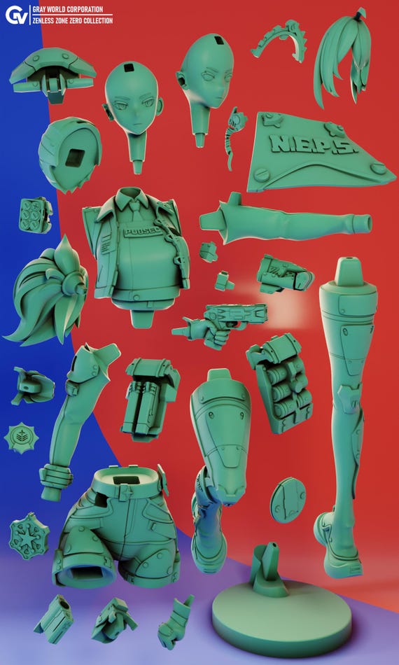 朱元（Zenless Zone Zero）｜12Kレジンフィギュア｜-ファンアート