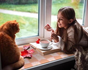 Fensterbankmatte für Katzen, Fensterbankdeko, PVC-Matte, Wohnaccessoires, Katzenbett, Fensterbankbett, Katzenmatte, Einzugsgeschenk