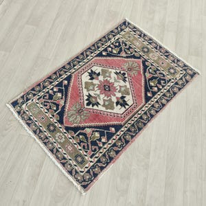 2x3 Rug, 2x3 Turkish Small Rug, Decorative Area Rug, Home Rug, Antique Rug, 2x3 Bathroom Kitchen Bedroom nursery Decor Rug 1.8x2.7 ft.