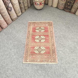 2x3 Rug, 2x3 Small Area Rug, 2x3 Handmade Wool Rug, Vintage Oushak Rug, Tribal Rug, Natural Rug, Doormat Rug, Bohemian Rug 1.8x3.0 ft.