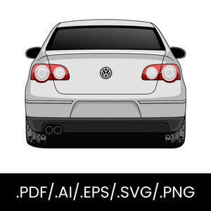 VOLKSWAGEN PASSAT B6 - Vector Art /svg/ai/eps/png/pdf/4K