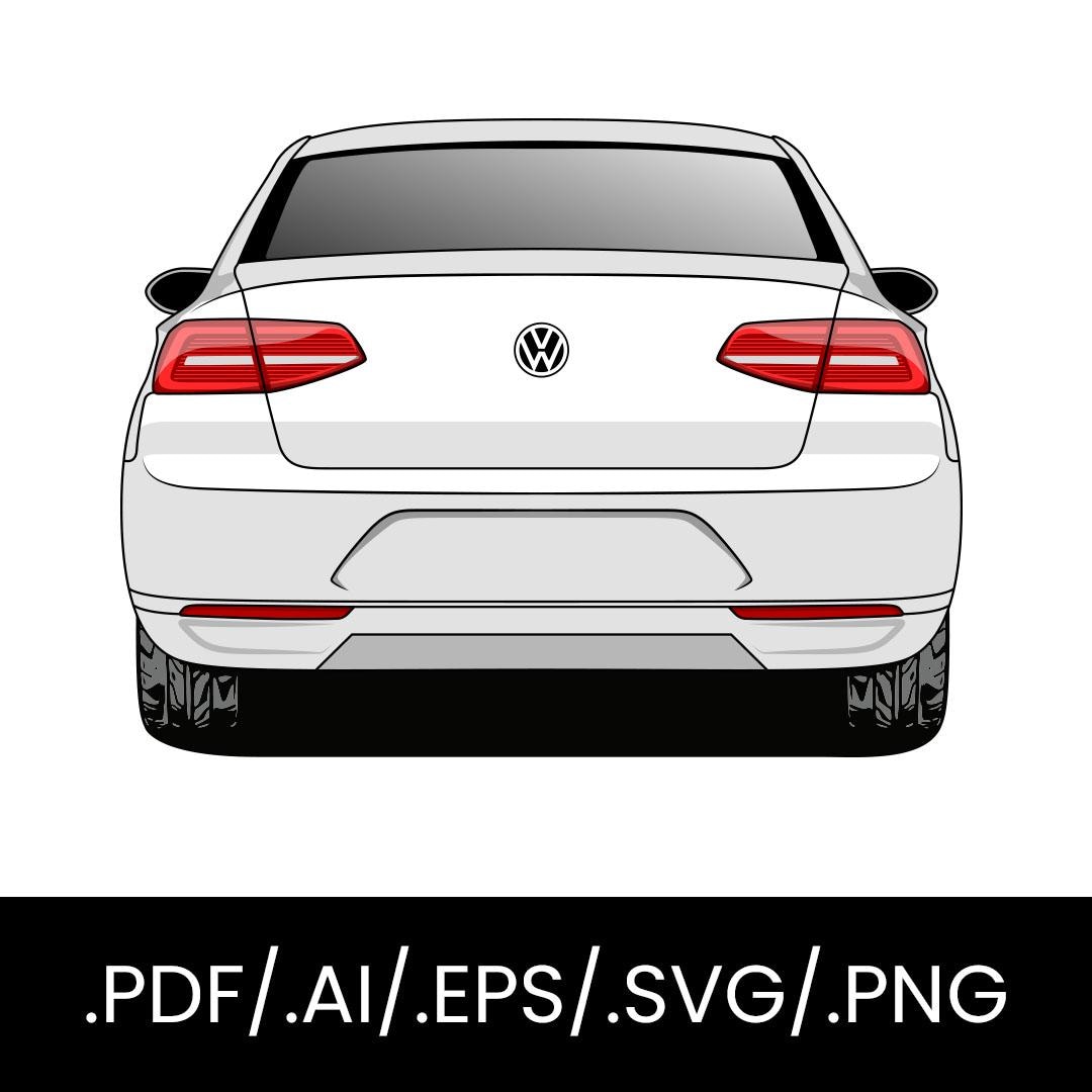 Vw Passat R Vector VOLKSWAGEN PASSAT B8 Vector Art /svg/ai/eps/png/pdf/4k - Etsy UK