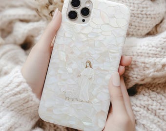 Good Shepherd Tough Phone Case, Jesus Found Lost Sheep Elegant Print, iPhone 16 15 14 13 12 11 Pro Max Plus Mini XR, Samsung S24 S23 S22 S21