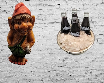 Set of Vintage Magnets Gnome Coca Cola Bottles
