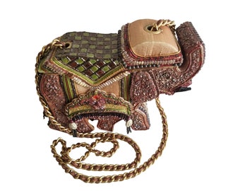 Mary Frances Vintage Collectible Elephant Box Shoulder Bag