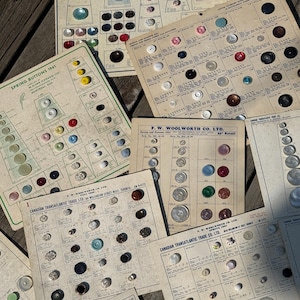 1960s W.Klaar LTD Muster Knopfkarten