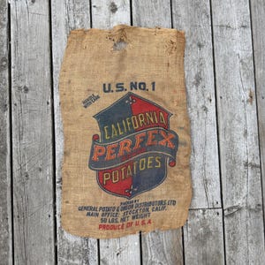Vintage California Burlap Potato Sack