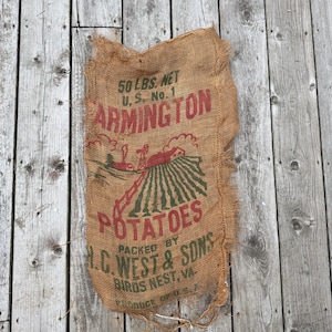 Vintage USA Burlap Potato Sack