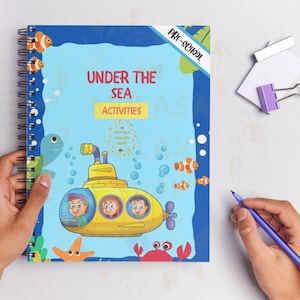 Under the Sea Activity Book for Preschoolers: Fun, Educational, and Engaging Ocean-Themed Learning Adventures for Kids, Ocean coloring book