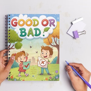 Póster de aprendizaje bueno o malo para niños: arte mural educativo divertido, perfecto para aulas, salas de juegos o espacios de aprendizaje en el hogar, educación en el hogar
