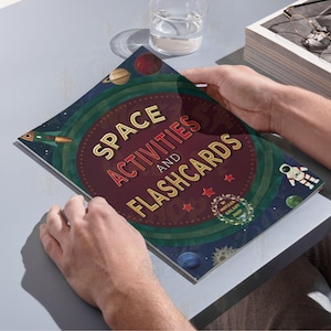 Explore the Universe with Fun Space Activities & Flashcards - Educational Set for Kids Featuring Rockets, Planets, Astronauts, and Astronomy