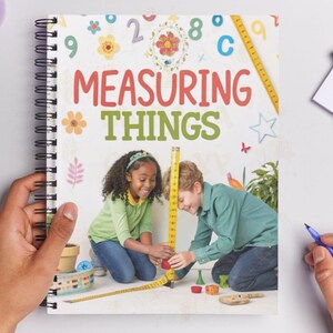 Póster interactivo de aprendizaje de medición para niños: actividades de medición divertidas para niños, perfecto para aulas, salas de juegos o educación en el hogar