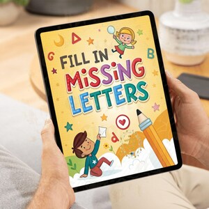 Aprendizaje interactivo y divertido: libro de ejercicios «Completa las letras que faltan»: una actividad creativa para que los niños dominen el alfabeto y mejoren su vocabulario