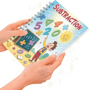 Engaging Subtraction Activity Book for Kids – Fun, Educational, and Perfect for Early Math Learning, Preschool, Educational, Montessori math