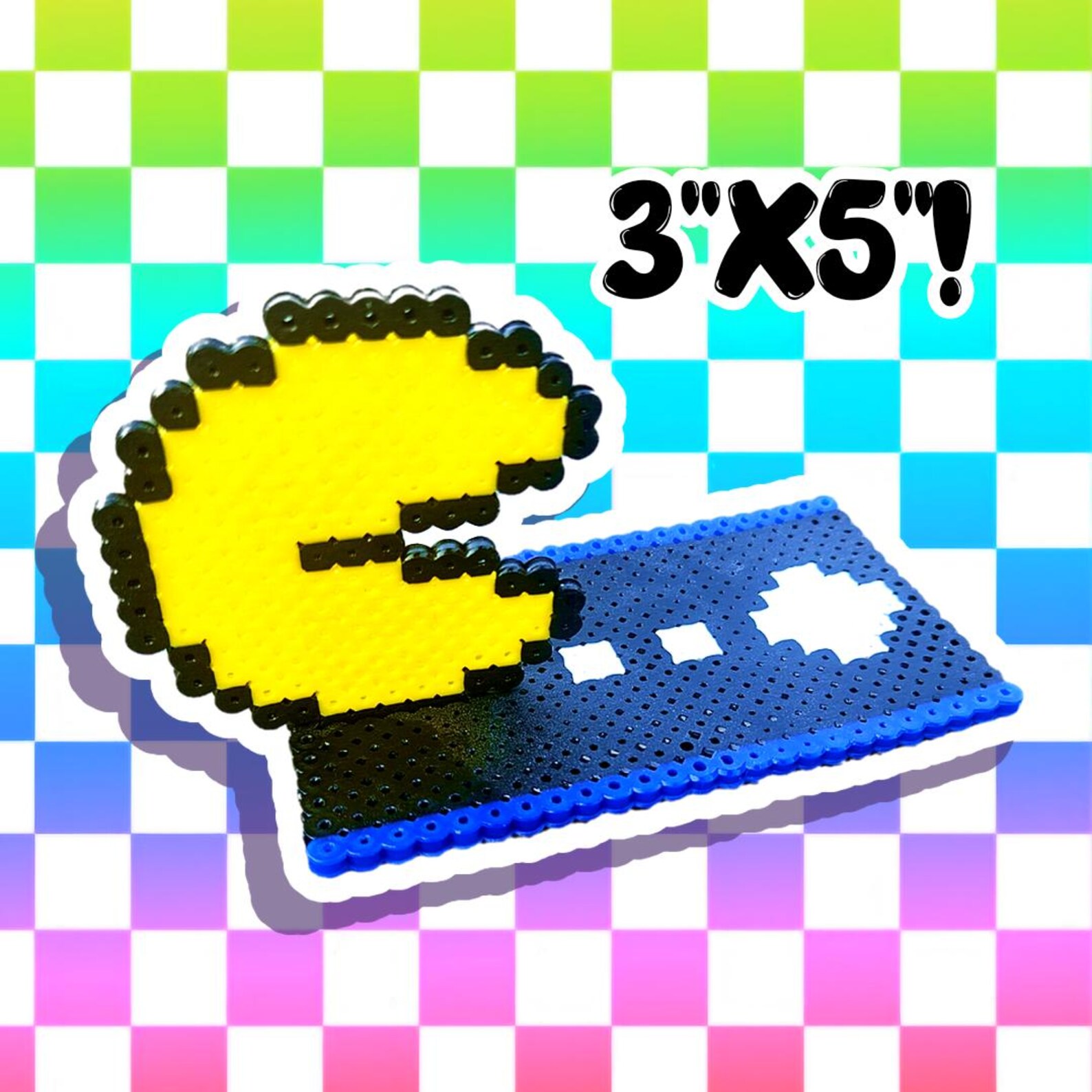 Pac-Man Perler Bead Figurine