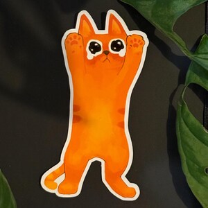 Sticker Chat roux en manque de calin