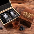 Personalized Whiskey Glass Set with Wooden Box, Groomsmen Gift, Groomsman Proposal, Boyfriend Gift, Gifts for Him,Groom Wedding Gifts product logo