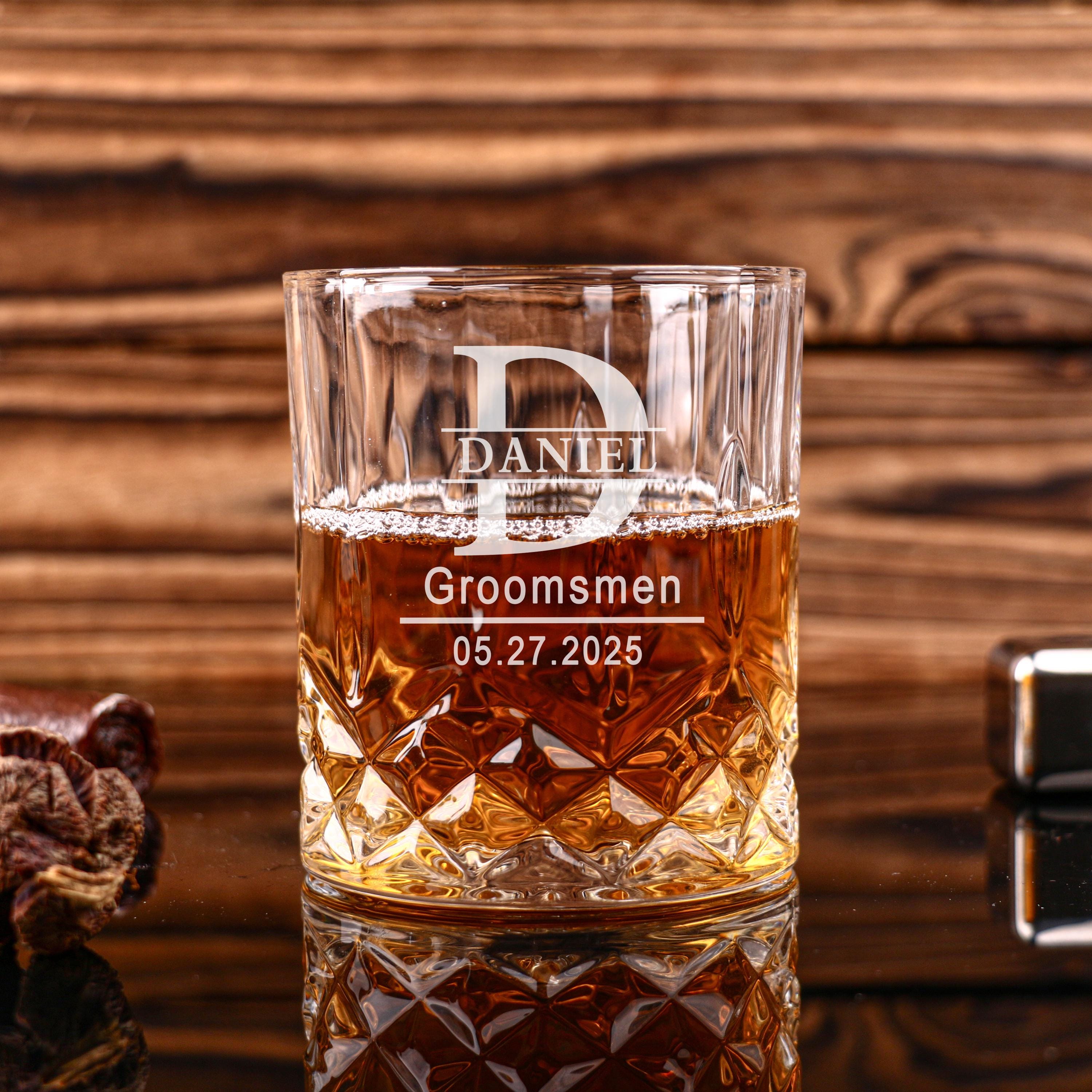 Bicchiere da whisky personalizzato, incisione personalizzata con qualsiasi messaggio, carica il tuo disegno, regalo per lui, bicchiere da whisky - Italia