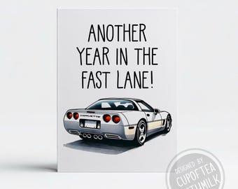 Porsche 911 Birthday Card - Another Year in the Fast Lane - Etsy