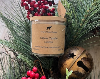 Beef Tallow Candle--4oz--Scented