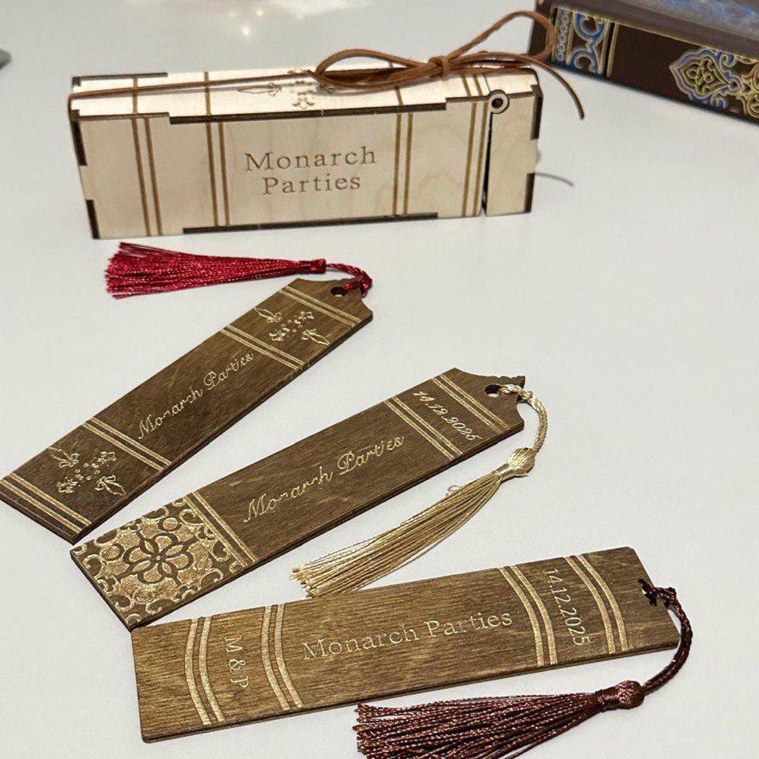Wooden Bookmark With Elegant Gift Box Personalized Valentine's Day Gift ...