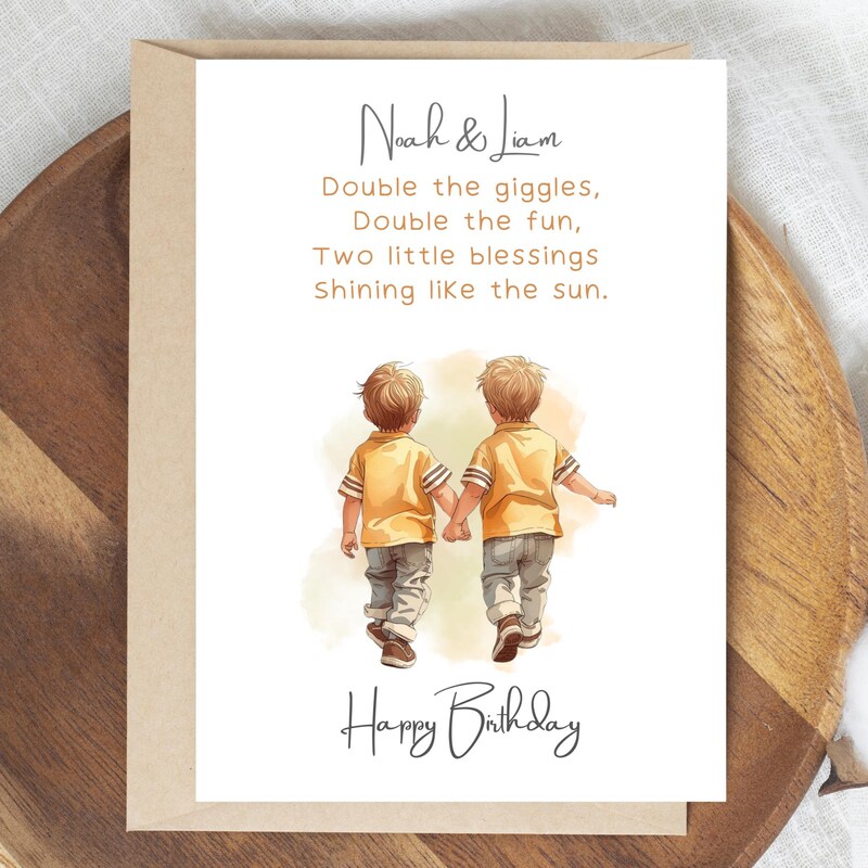 Twin Boys Funny Card - Etsy