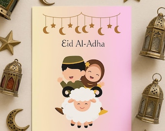 Printable Eid Cards Bundle: Eid al Adha Digital Greeting Cards Baqra Eid Card (PDF + JPG Digital Download)