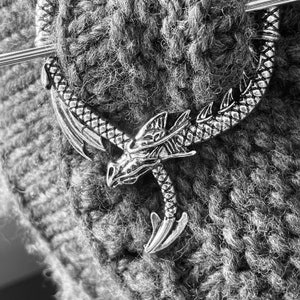 Dragon or Ouroboros Shawl Pin
