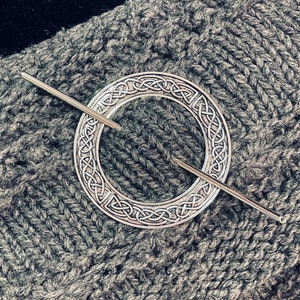 Circular Celtic Shawl Pin