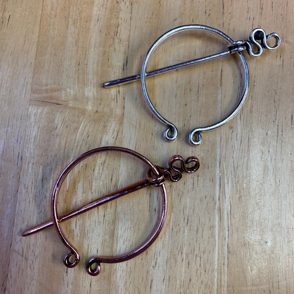 Simple Penannular Shawl Pin