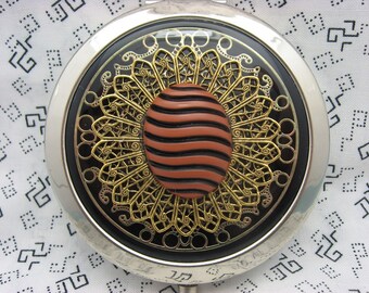 Compact Mirror Makeup Mirror Pocket Mirror Bridesmaid Maid of Honor Gift Bridal Shower Favors Comes With Protective Pouch Swirly Stripes