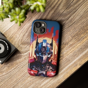 Optimus Prime Transformers Tough Phone Case for iPhone 16, 15, 14, 13, 12, 11 Pro Max & Samsung Galaxy S24, S23, S22, S21 Ultra Plus