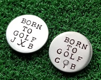 Golf Ball Marker • Hand Stamped Golf Ball Marker • Gift for Him - Custom Golf Ball Marker • Golfer Gift • Anniversary Gift for Him