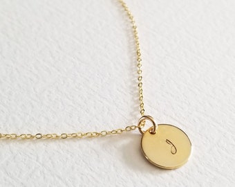 Personalized Initial Necklace | Customized | Minimalist | Dainty | Hand Stamped | Gold Necklace | Silver | Gifts for Her | Bridesmaid | Mom