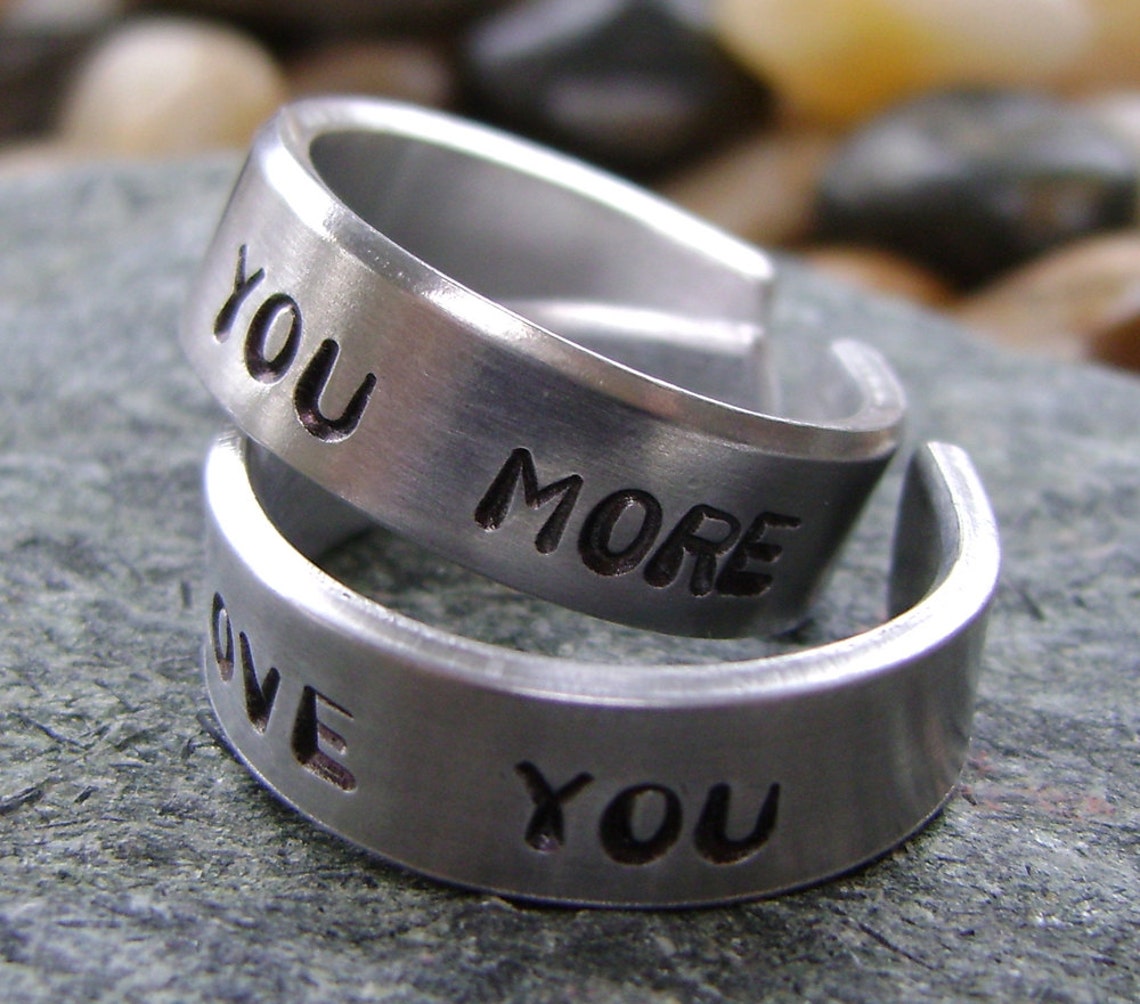 I Love You Ring I Love You More Ring Set of Love Rings Etsy