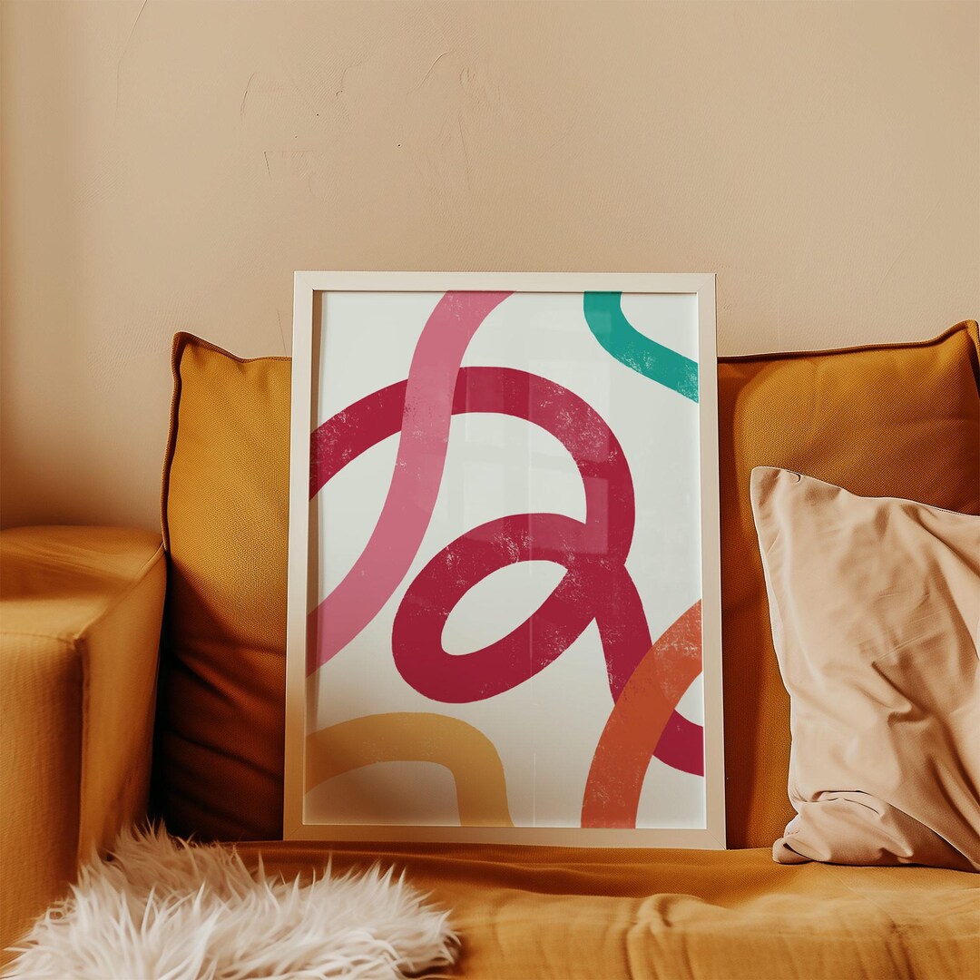 Squiggle Art Print: Modern Bold Wall Decor - Etsy