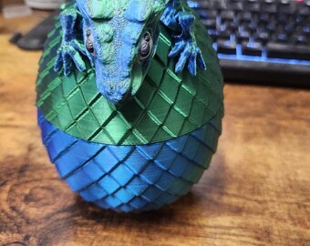 Surprise Dragon Egg Articulating gemstone Dragon Fidget toy-3D printed Flexi Dragon ADHD, Autism, Relief Anxiety for Kids Adults