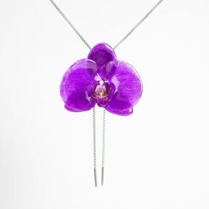 Real orchid necklace,orchid necklace adjustable,preserved orchid necklace, orchid jewelry, orchid pendant,flower necklace, necklace pendant