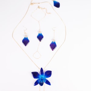 Real orchid necklace, orchid necklace adjustable, preserved orchid necklace,  real orchid jewelry, real orchid pendant,  handmade jewelry