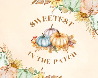 Baby shower AUTUNNALE A FORMA DI ZUCCA, stampabile e scaricabile digitalmente.