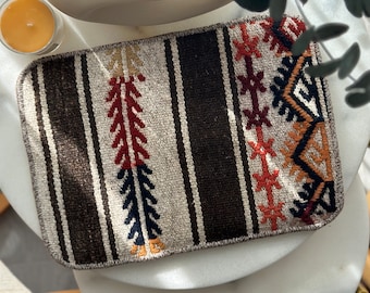 Kilim  Eco-Friendly MacBook Air Pro & Laptop Sleeve,13 inch Ethnic Boho Tablet Cover, Handmade Aesthetic iPad Case,Cozy Brown Gift for Her