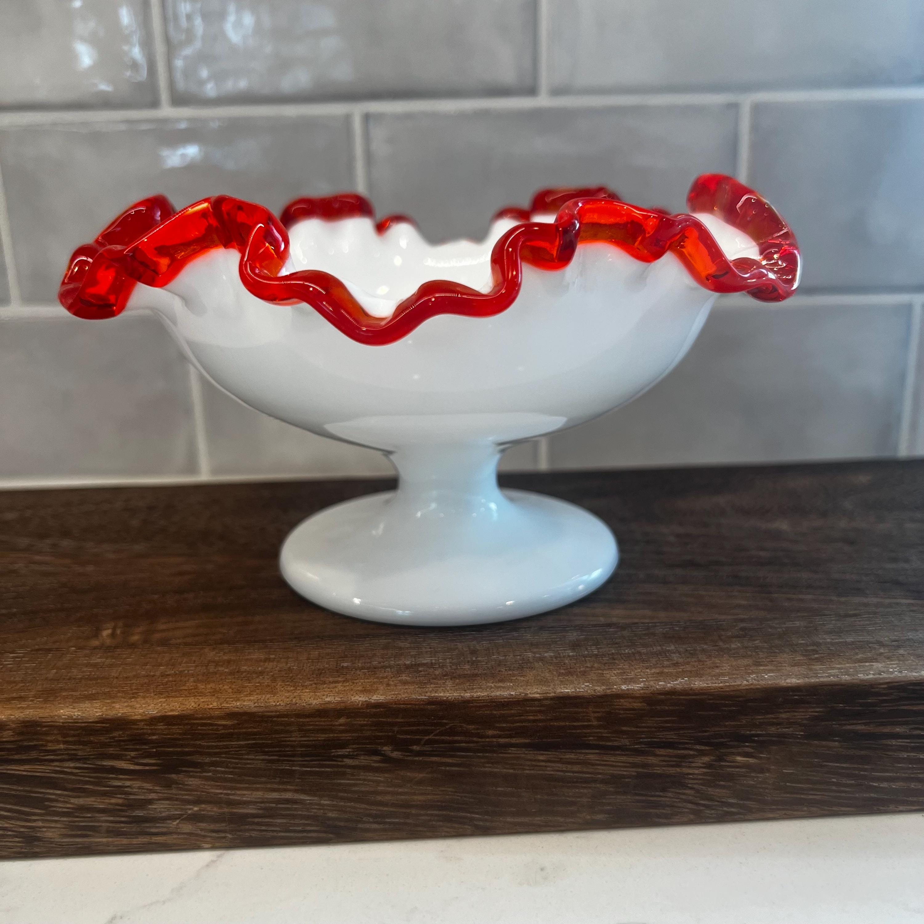 希少 fenton エメラルド クレスト アメリカ ビンテージ ミルクグラス