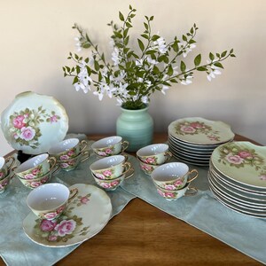 VINTAGE LEFTON Luncheon Plate With Tea Cup Set # 3071, Lefton Heritage ...