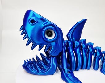 Large Flexi Shark | 3D Printed | Opening Mouth