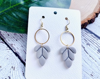 Leaf Polymer Clay Earrings | Modern Statement Jewelry