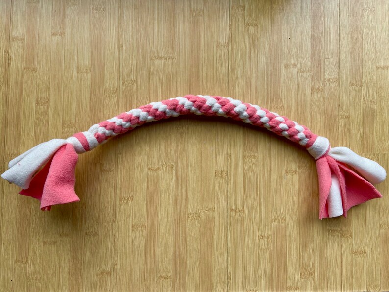 Fleece Dog Pull Toy // Square Knot Dog Toy // Fleece Dog Toy Etsy