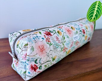 Floral Quilted Hair Tool Pouch || Styling Tool Travel Bag